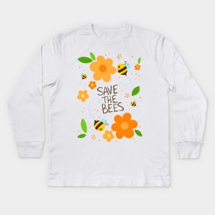 Save the Bees Kids Long Sleeve T-Shirt